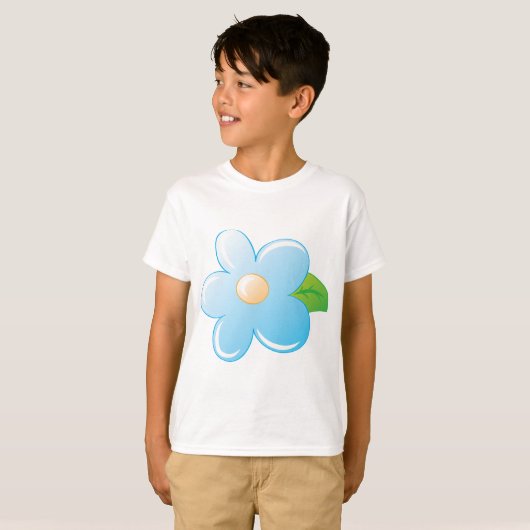 青い花 Tシャツ (正面フル)