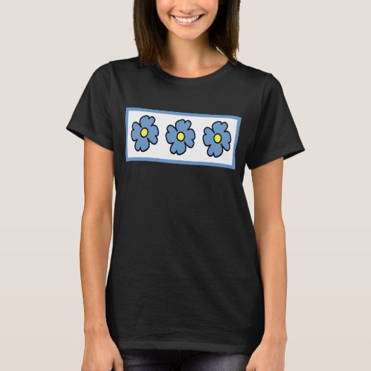 青い花 Tシャツ (正面)