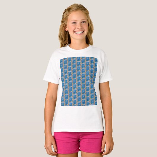 青い花 Tシャツ (正面フル)