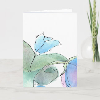 青い花Notecard カード
