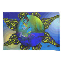 青い芸術の枕カバー 枕カバー