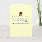 青い芸術の過ぎ越しの祝いカード白い雲のShalom カード (裏面)