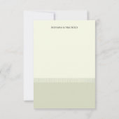 青い芸術的水色の野花 出欠カード (裏面)