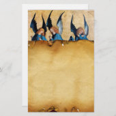 青い茶色の羊飼い 便箋 (正面/裏面)