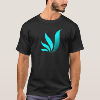 青い草アイコン暗闇のワイシャツ Tシャツ