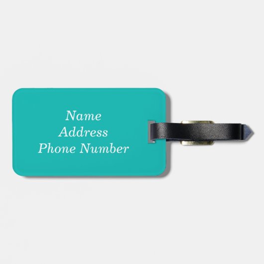 青い荷物の名札 ラゲッジタグ (裏面横)