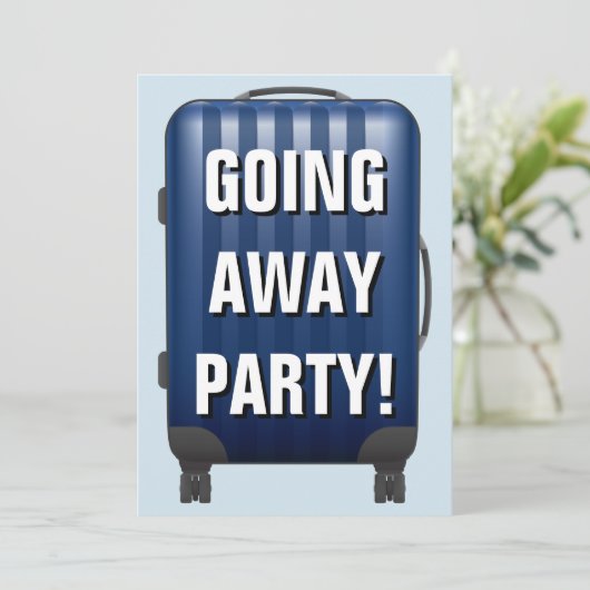 青い荷物|さようなら|進行中の遠くにパーティー招待状 招待状 (スタンド正面)