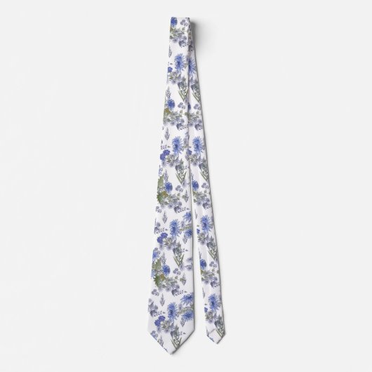 青い菊、水色 ネクタイ (正面)