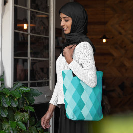 青い菱形 トートバッグ