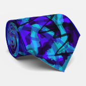 青い落書きのスタイルのタイ ネクタイ (ロール)