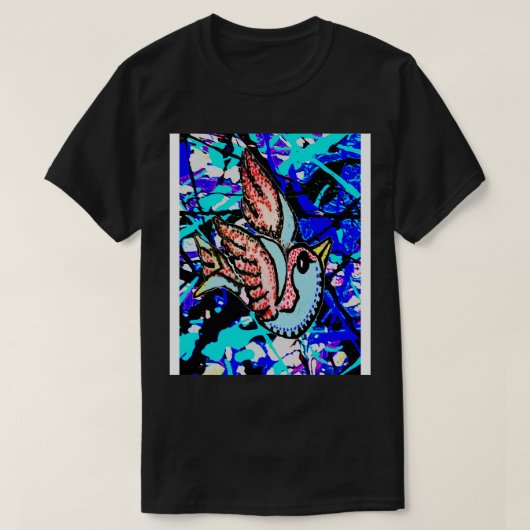 青い落書き Tシャツ (デザイン正面)