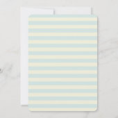 青い葉と蝶のカメラの誕生日 招待状 (裏面)