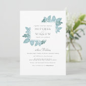 青い葉の水色 |招待 招待状 (スタンド正面)