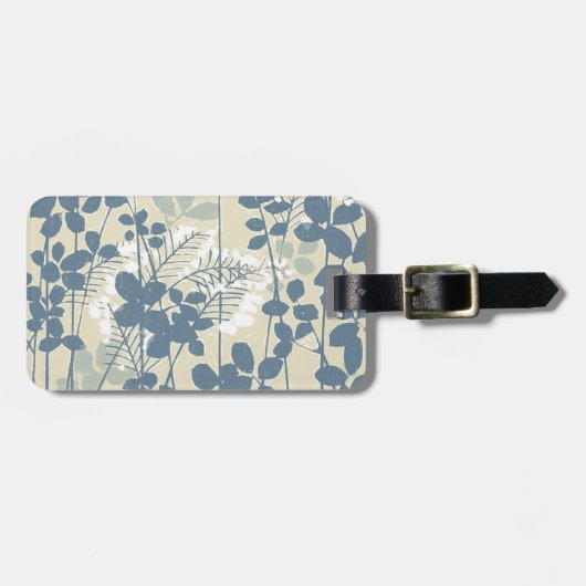 青い葉の花 日本 アジア ラゲッジタグ (正面横)