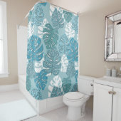 青い葉シャワーカーテン シャワーカーテン (インサイチュ)