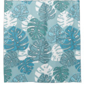 青い葉シャワーカーテン シャワーカーテン (正面)