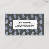 青い葉パターン |様式化 名刺 (裏面)