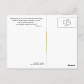 青い葉書x 1 ポストカード (裏面)