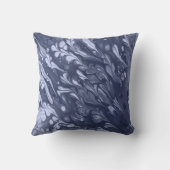 青い葉模様 クッション (裏面)