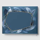 青い葉金ゴールドフレーム ゲストブック (裏面)