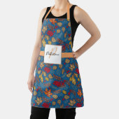 青い葉(ファミリ名付き) エプロン (インサイチュ)