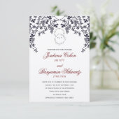 青い葡萄のユダヤ教式場 結婚式招待状 招待状 (スタンド正面)