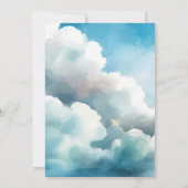 青い葬儀の招祝待は人生の中 招待状 (裏面)