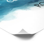 青い葬儀歓迎祝サインは人生だ フォトプリント            (角)