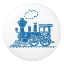 青い蒸気の列車のカスタムな芸術のドアノブ