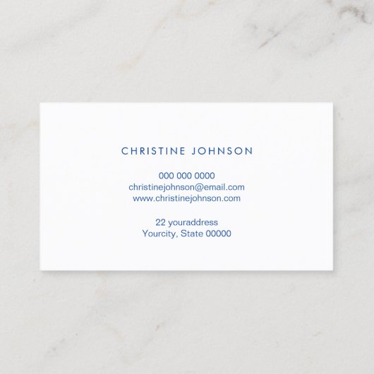 青い蓮のロゴ 名刺 (裏面)