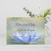 青い蓮の花のストリングライト引退パーティー 招待状 (スタンド正面)