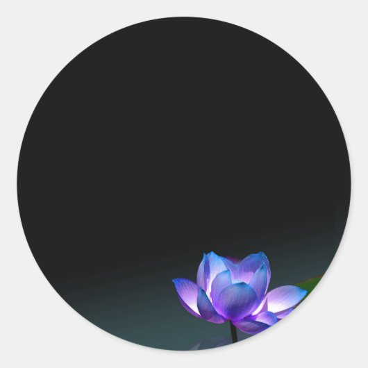 青い蓮の鎌は、それをパーソナライズ ラウンドシール (正面)