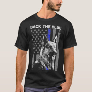 青い薄い青い線のフラグを戻すK9ドイツの凱旋門 Tシャツ