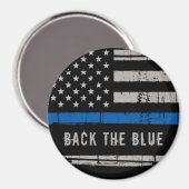 青い薄い青い線の磁石を裏返す マグネット (正面/裏面)