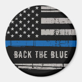 青い薄い青い線の磁石を裏返す マグネット (正面)