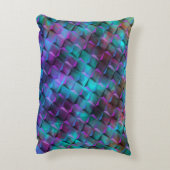 青い薄紫をピンクまたは三角形に染めた3D正方形 アクセントクッション (裏面(縦))