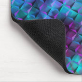 青い薄紫をピンクまたは三角形に染めた3D正方形 マウスパッド (コーナー)