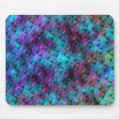 青い薄紫をピンクまたは三角形に染めた3D正方形 マウスパッド (正面)