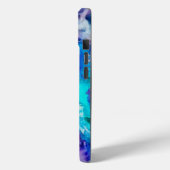 青い薄紫ティール(緑がかった色)抽象芸術水色 Case-Mate iPhoneケース (裏面 / 左)