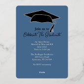 青い薔薇の卒業生 箔招待状 (裏面)