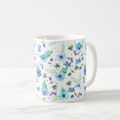 青い薔薇 コーヒーマグカップ (正面右)