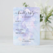 青い藍色の花を独自に作成する 出欠カード (スタンド正面)