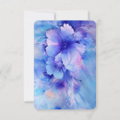 青い藍色の花を独自に作成する 出欠カード (裏面)