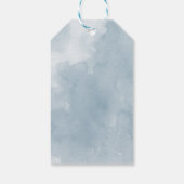 青い藍色の花結婚の色 ギフトタグ (裏面)