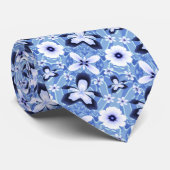 青い蘭の優雅なフラクタル花 花卉芸術 ネクタイ (ロール)