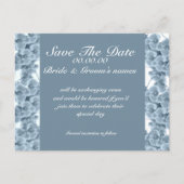 青い蘭の日付を保存 – カスタマイズ可能なテンプレート 案内ポストカード (正面)