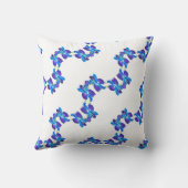 青い蘭の模様 クッション (裏面)