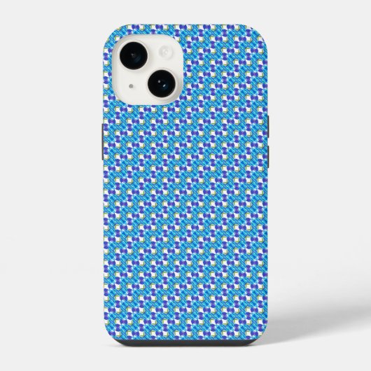 青い蘭の模様 iPhoneケース (裏面)