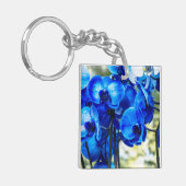 青い蘭の石 キーホルダー (正面左)