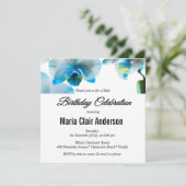 青い蘭の誕生日パーティー / あなたの特別な日の招待状 招待状 (スタンド正面)